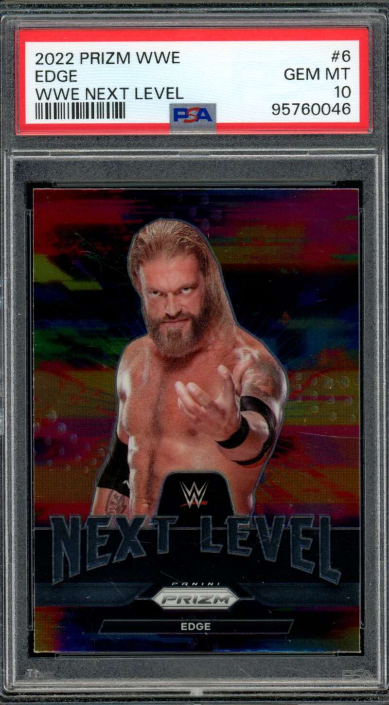 Edge Card 2022 Prizm WWE WWE Next Level (pop 3) #6 PSA 10 Image 1