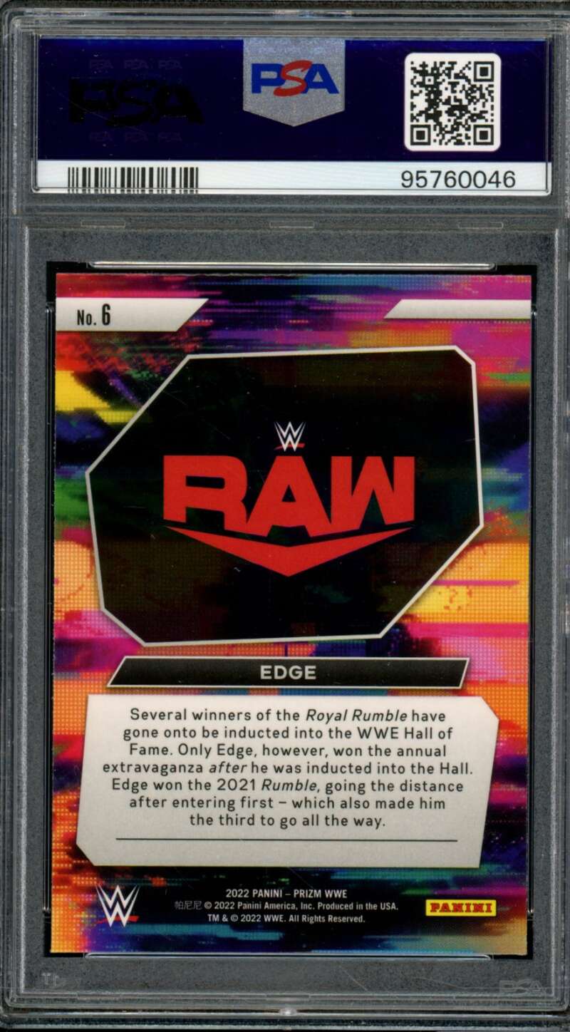 Edge Card 2022 Prizm WWE WWE Next Level (pop 3) #6 PSA 10 Image 2