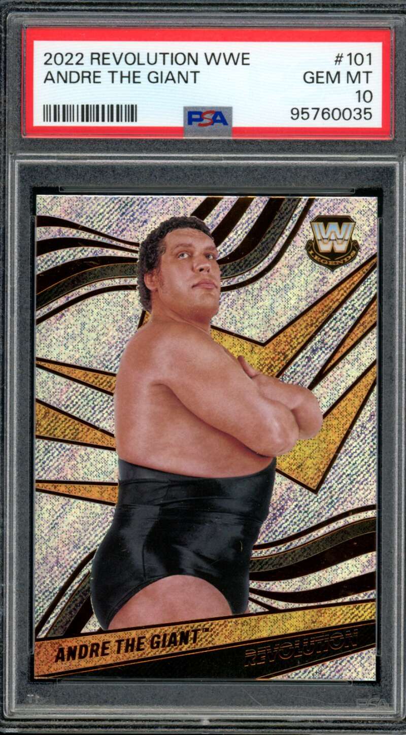 Andre The Giant Card 2022 Revolution WWE (pop 1) #101 PSA 10 Image 1