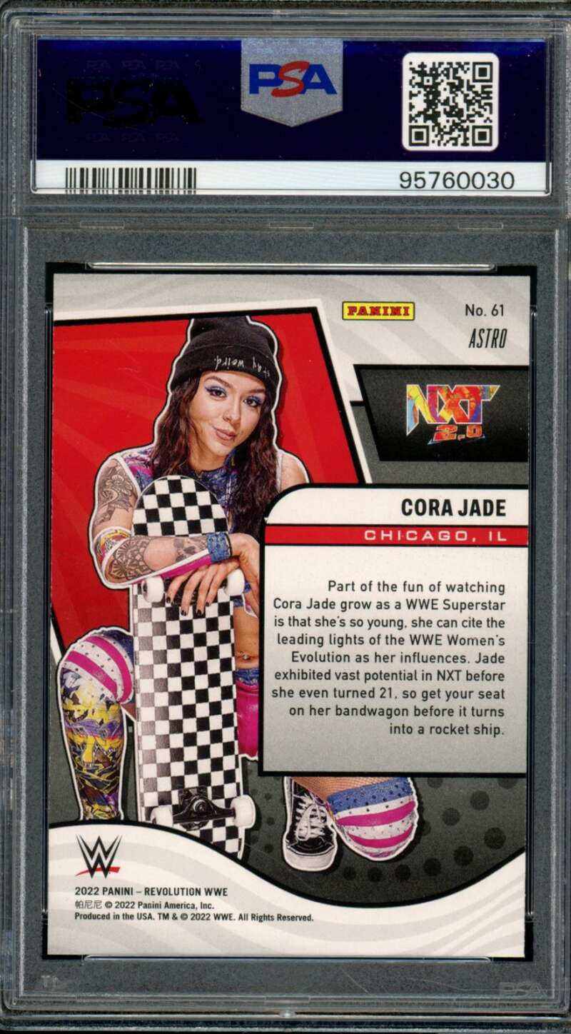 Cora Jade Rookie Card 2022 Revolution WWE Astro (pop 2) #61 PSA 10 Image 2