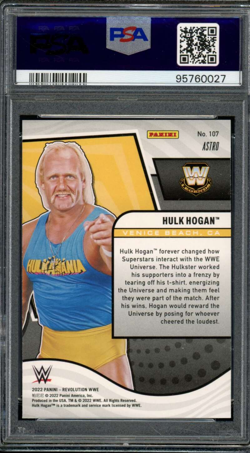 Hulk Hogan Card 2022 Revolution WWE Astro (pop 3) #107 PSA 9 Image 2