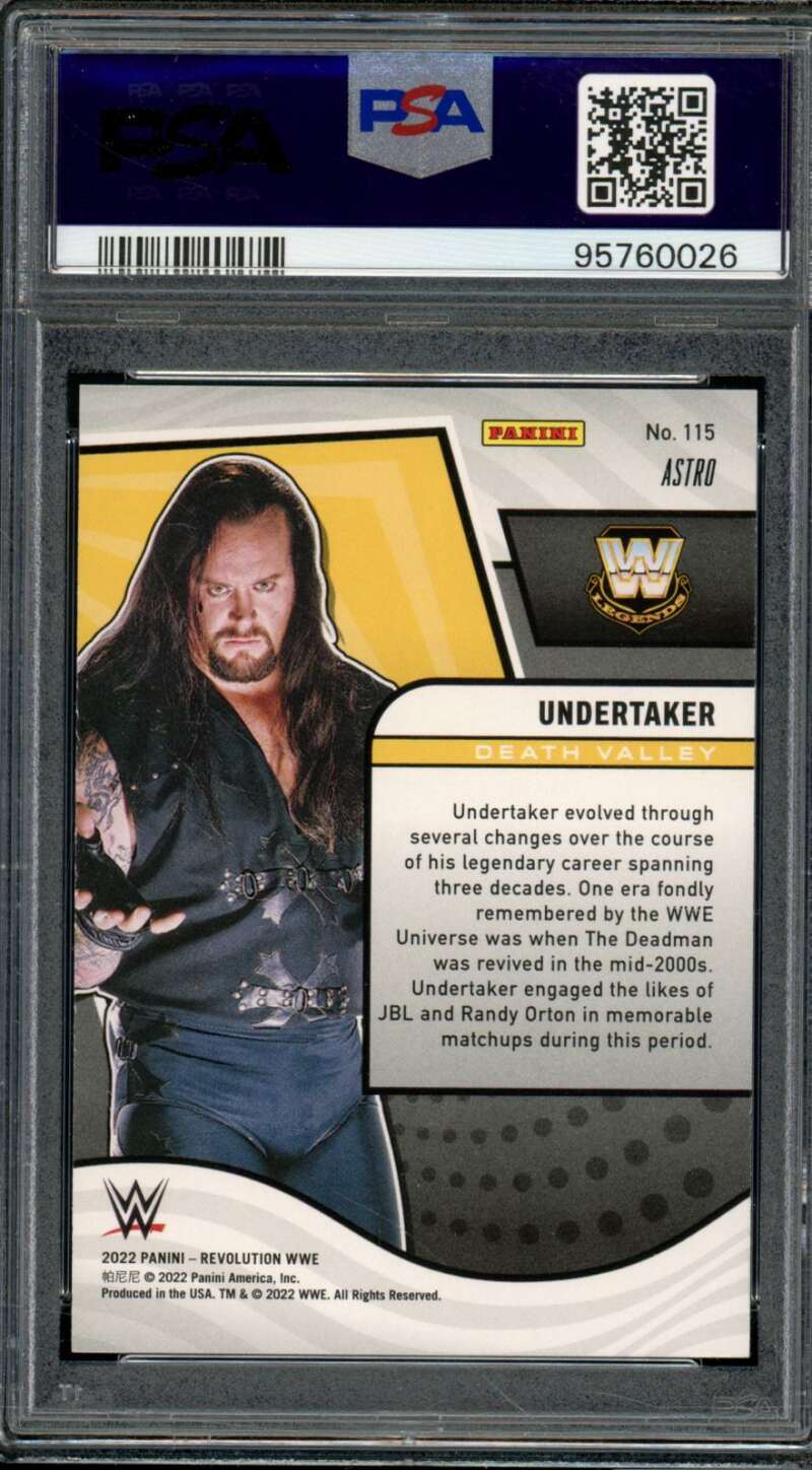 Undertaker Card 2022 Revolution WWE Astro (pop 2) #115 PSA 9 Image 2