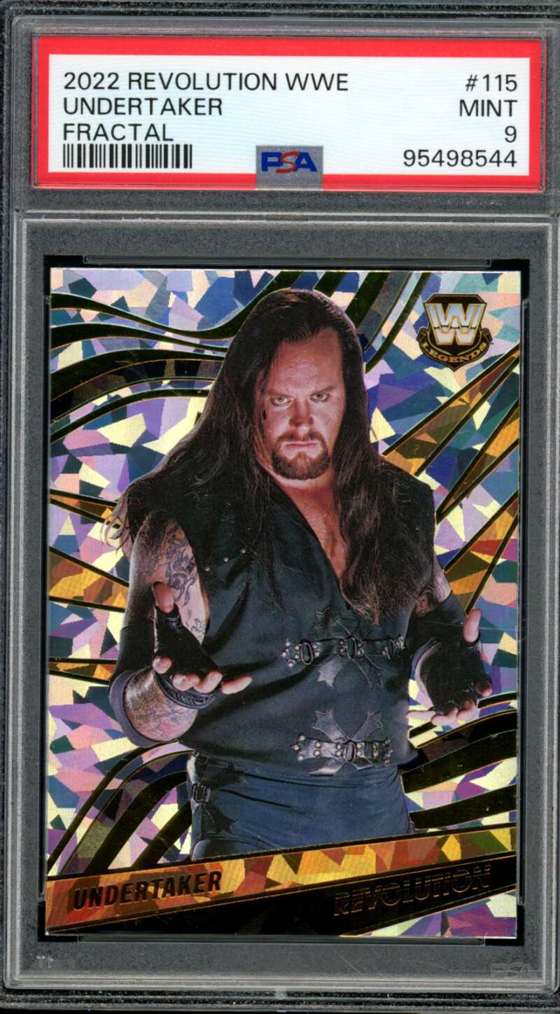 Undertaker Card 2022 Revolution WWE Fractal (pop 1) #115 PSA 9 Image 1