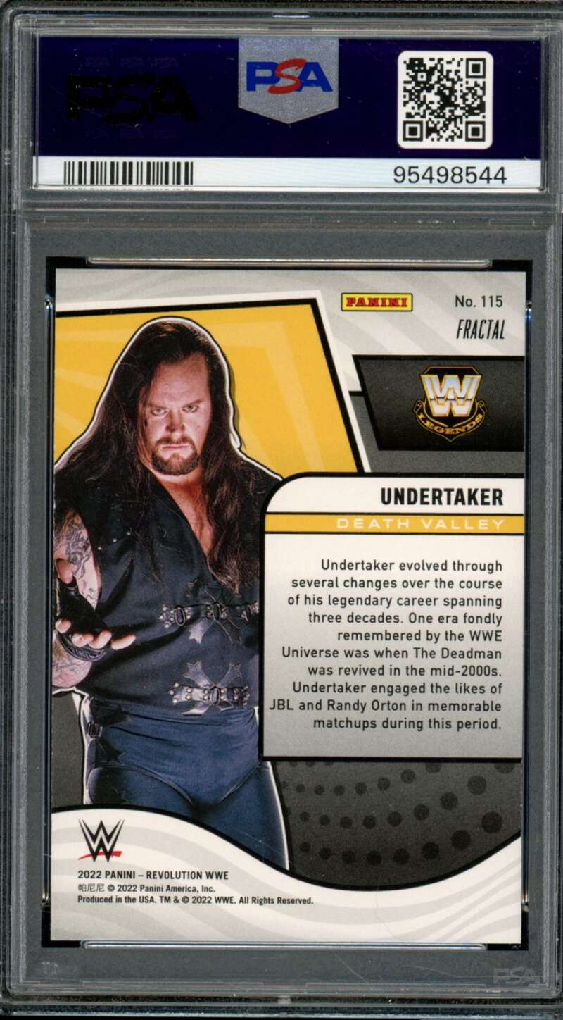 Undertaker Card 2022 Revolution WWE Fractal (pop 1) #115 PSA 9 Image 2