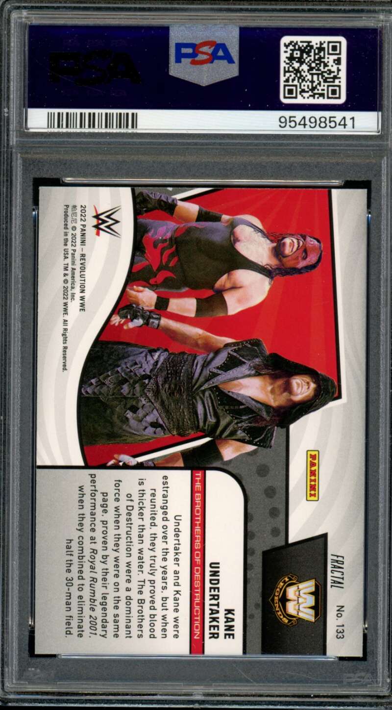 Kane/Undertaker Card 2022 Revolution WWE Fractal (pop 1) #133 PSA 10 Image 2