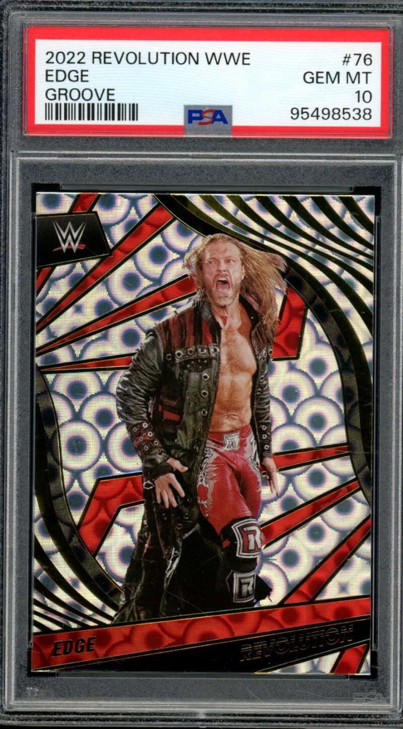 Edge Card 2022 WWE Revolution WWE Groove (pop 1) #76 PSA 10 Image 1