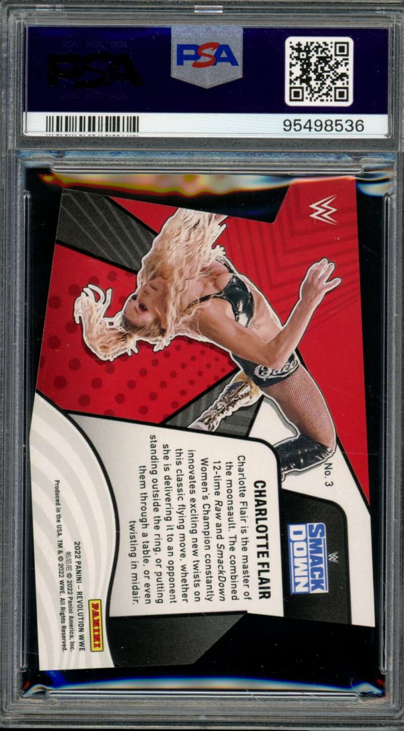 Charlotte Flair Card 2022 Revolution WWE Liftoff (pop 1) #3 PSA 10 Image 2