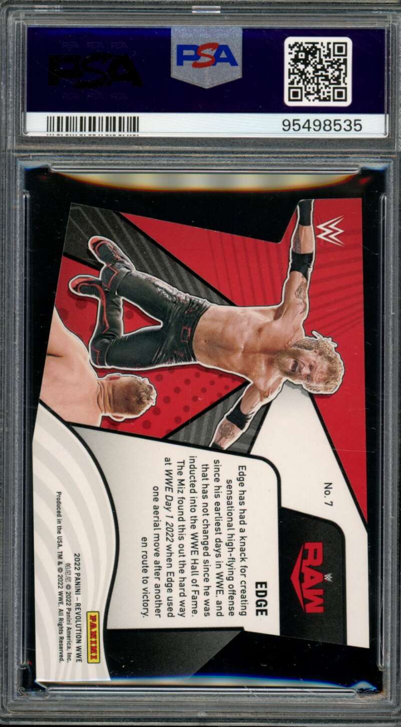 Edge Card 2022 Revolution WWE Liftoff (pop 1) #7 PSA 10 Image 2