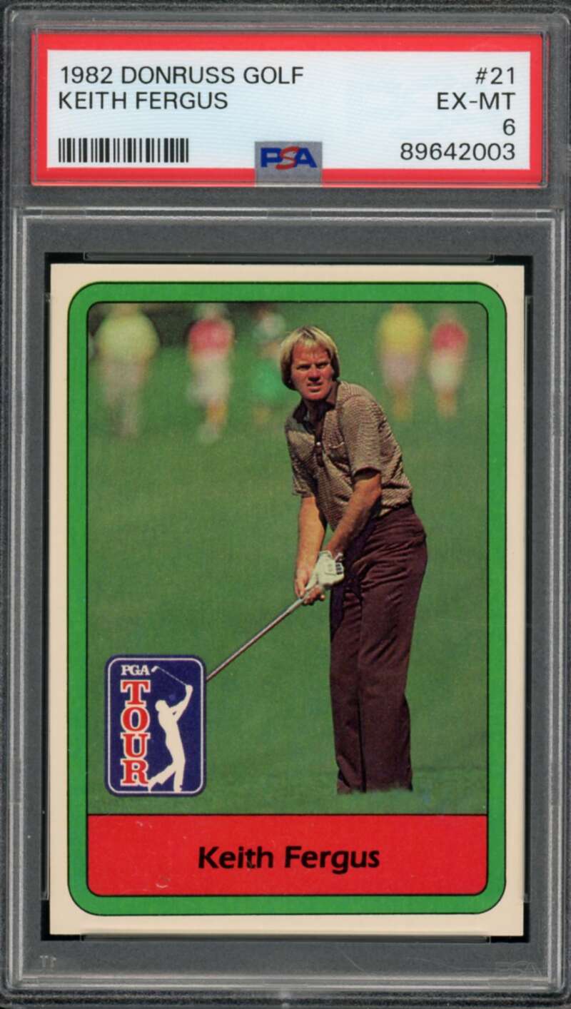 Keith Fergus Card 1982 Donruss Golf #21 PSA 6 Image 1