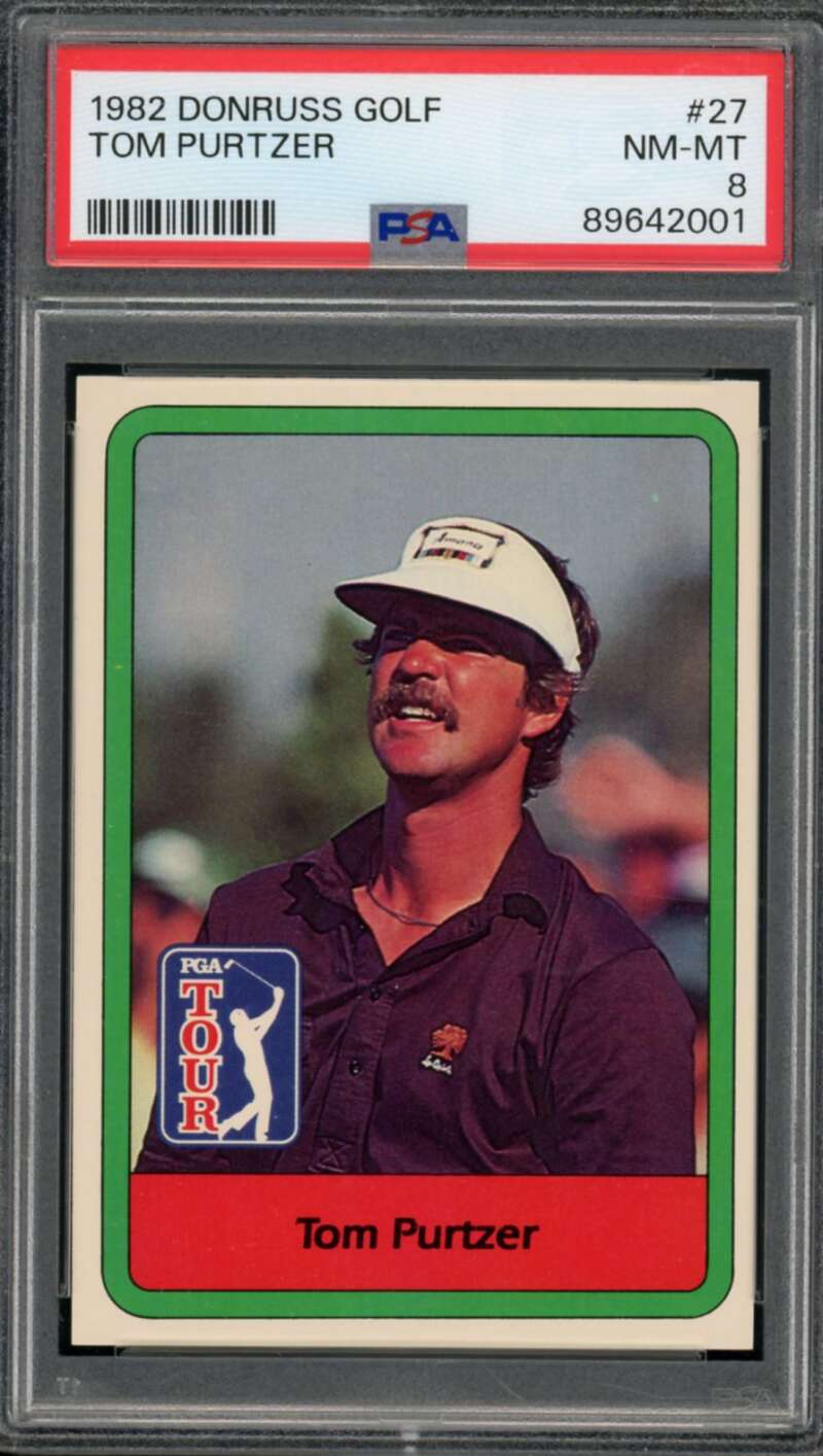 Tom Purtzer Card 1982 Donruss Golf #27 PSA 8 Image 1