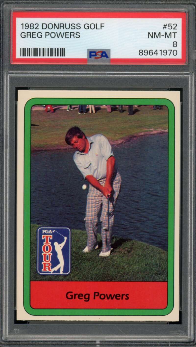 Greg Powers Card 1982 Donruss Golf #52 PSA 8 Image 1