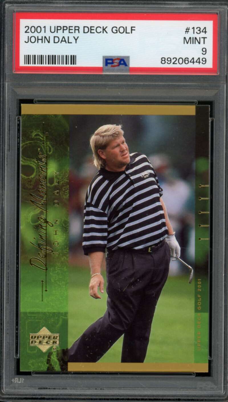 John Daly Card 2001 Upper Deck Golf #134 PSA 9 Image 1