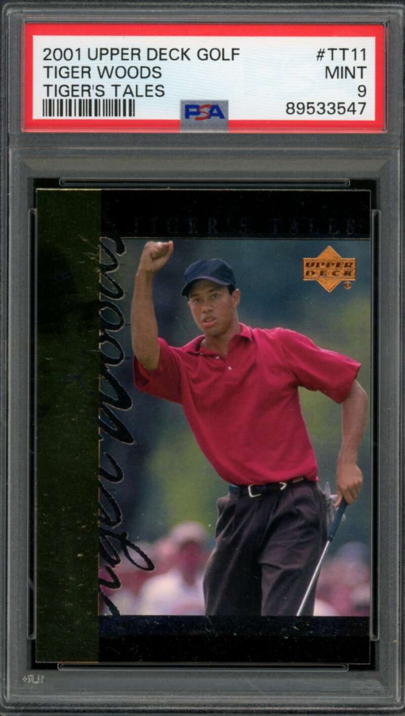 Tiger Woods Rookie Card 2001 Upper Deck Golf #TT11 PSA 9 Image 1