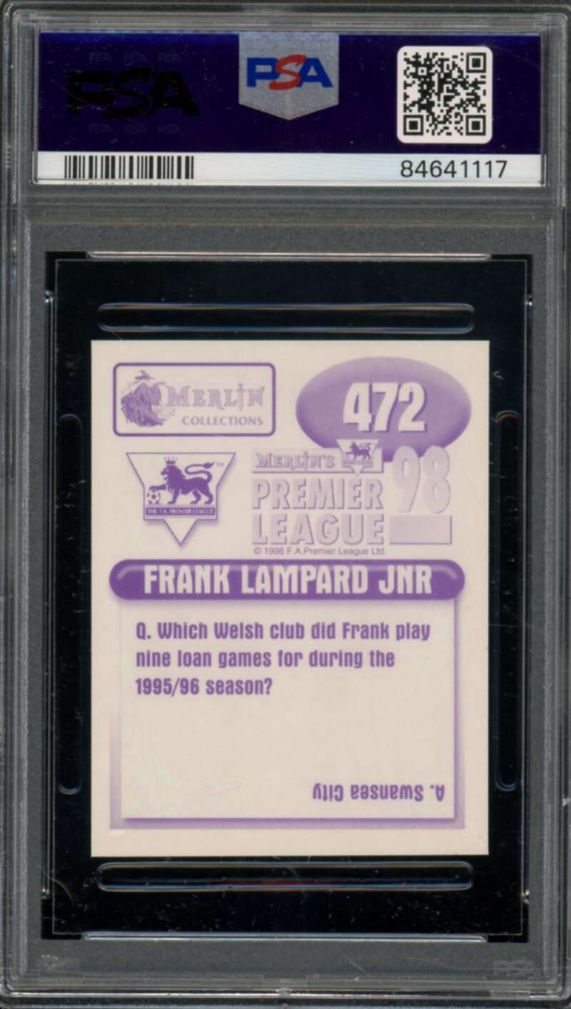 Frank Lampard Jr. Card 1997-98 Merlin's #472 PSA 4 Image 2