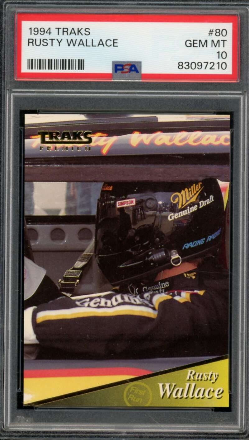 Rusty Wallace Card 1994 Traks #80 (pop 3) PSA 10 Image 1