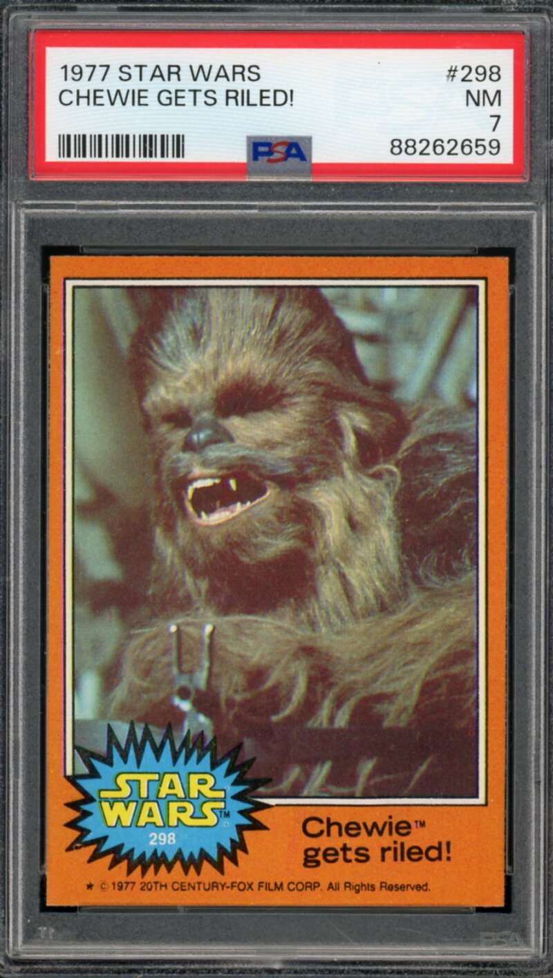 Chewie Gets Riled! Card 1977 Star Wars #298 PSA 7 Image 1