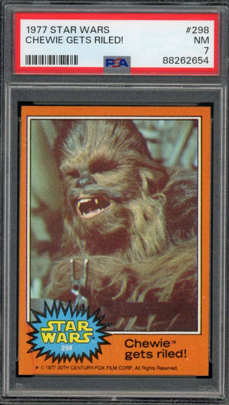 Chewie Gets Riled Card 1977 Star Wars #298 PSA 7 Image 1