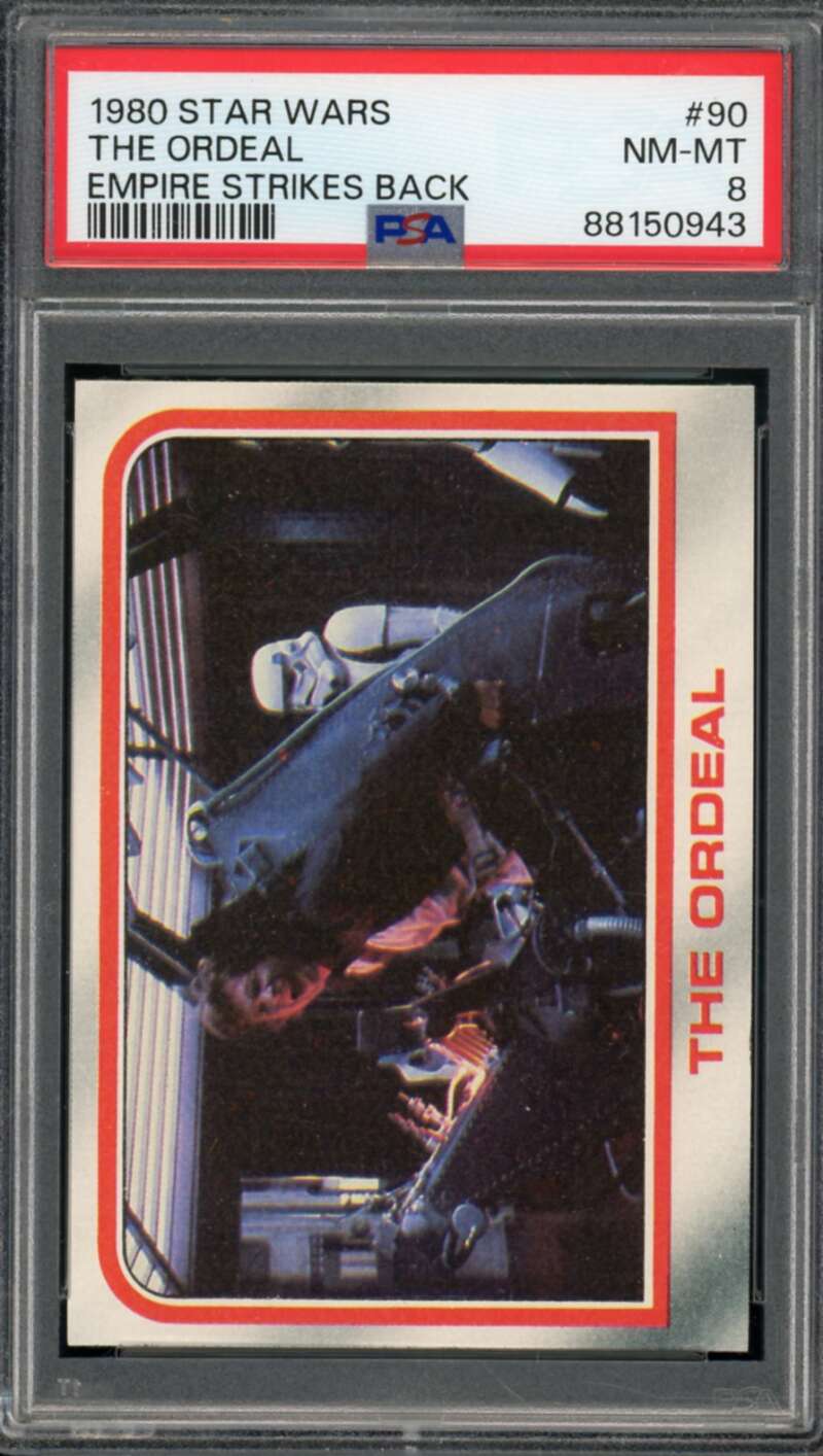 The Ordeal Card 1980 Star Wars Empire Strikes Back #90 PSA 8 Image 1