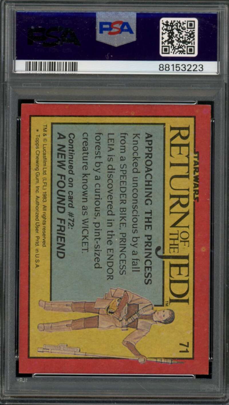 Approaching The Return Of The Jedi 1983 Star Wars Return Of The Jedi #71 PSA 8 Image 2