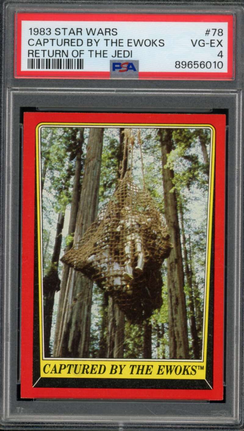 Captured By The Ewoks Card 1983 Star Wars Return Of The Jedi #78 PSA 4 Image 1