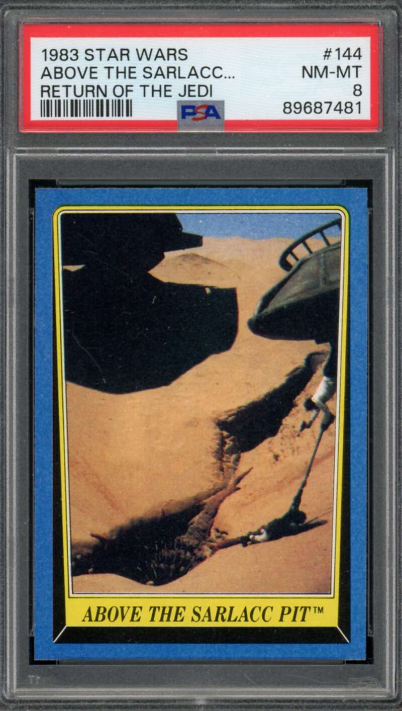 Above The Sarlacc Card 1983 Star Wars Return Of The Jedi #144 PSA 8 Image 1