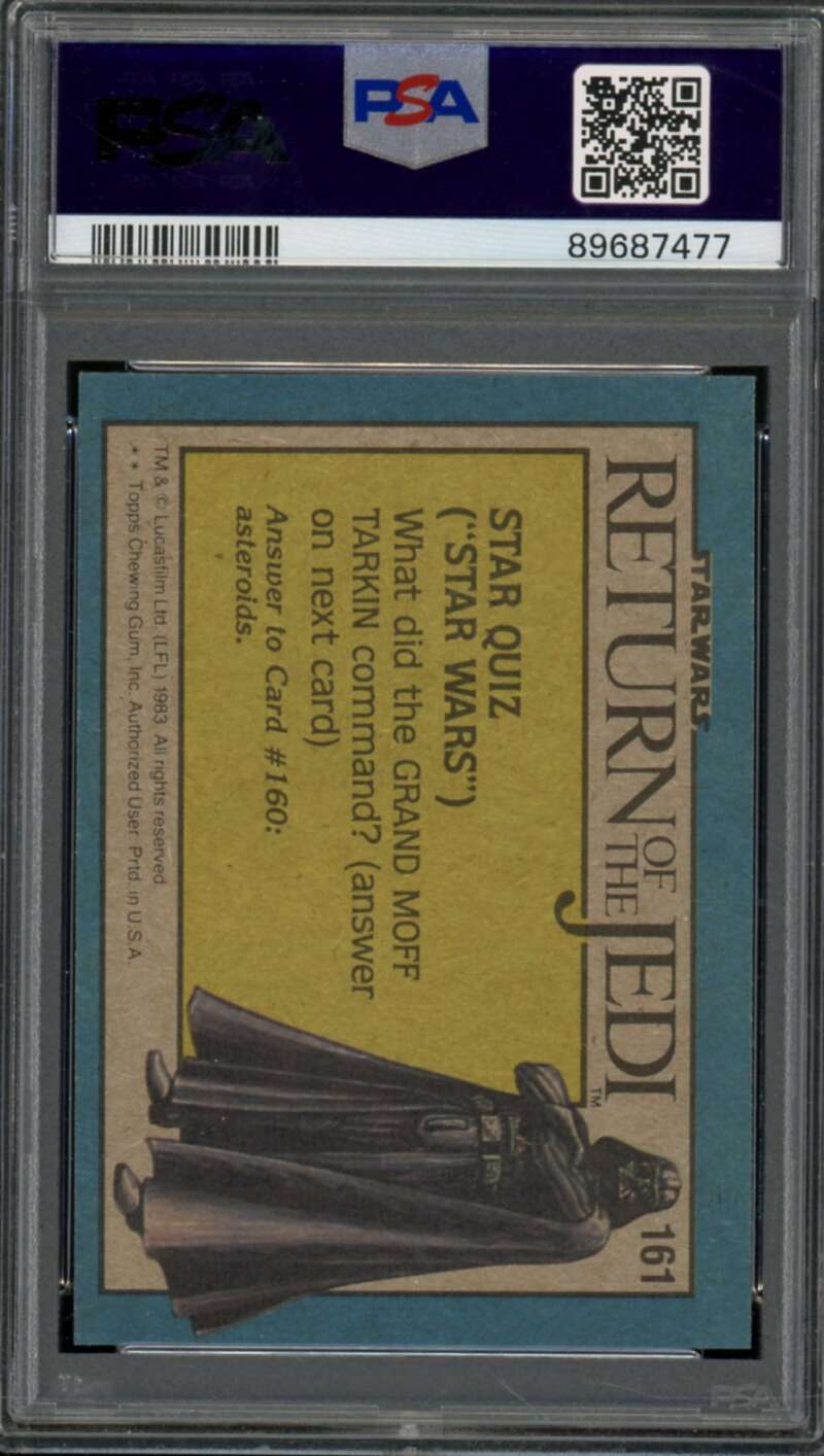 Sail Barge Creature Card 1983 Star Wars Return Of The Jedi #161 PSA 8 Image 2