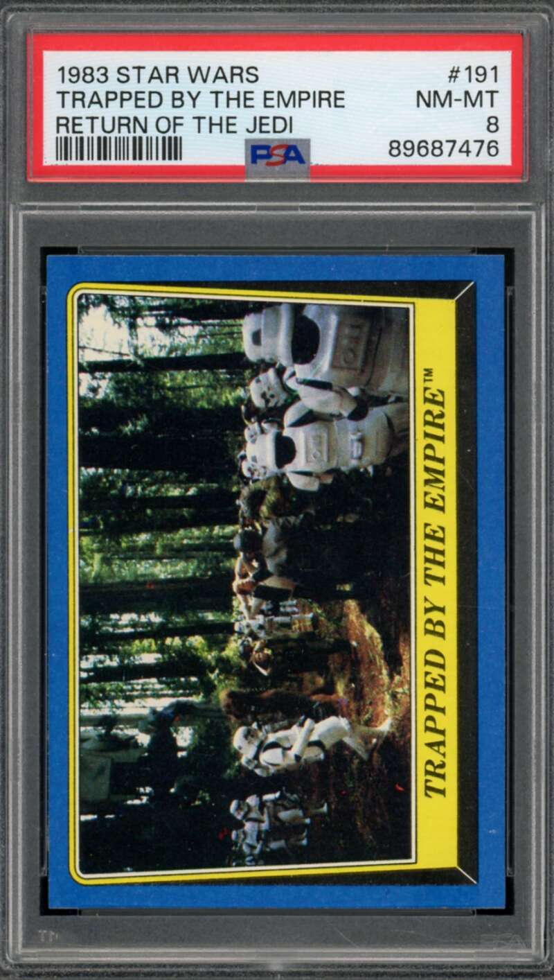 Trapped By The Empire Card 1983 Star Wars Return Of The Jedi #191 PSA 8 Image 1