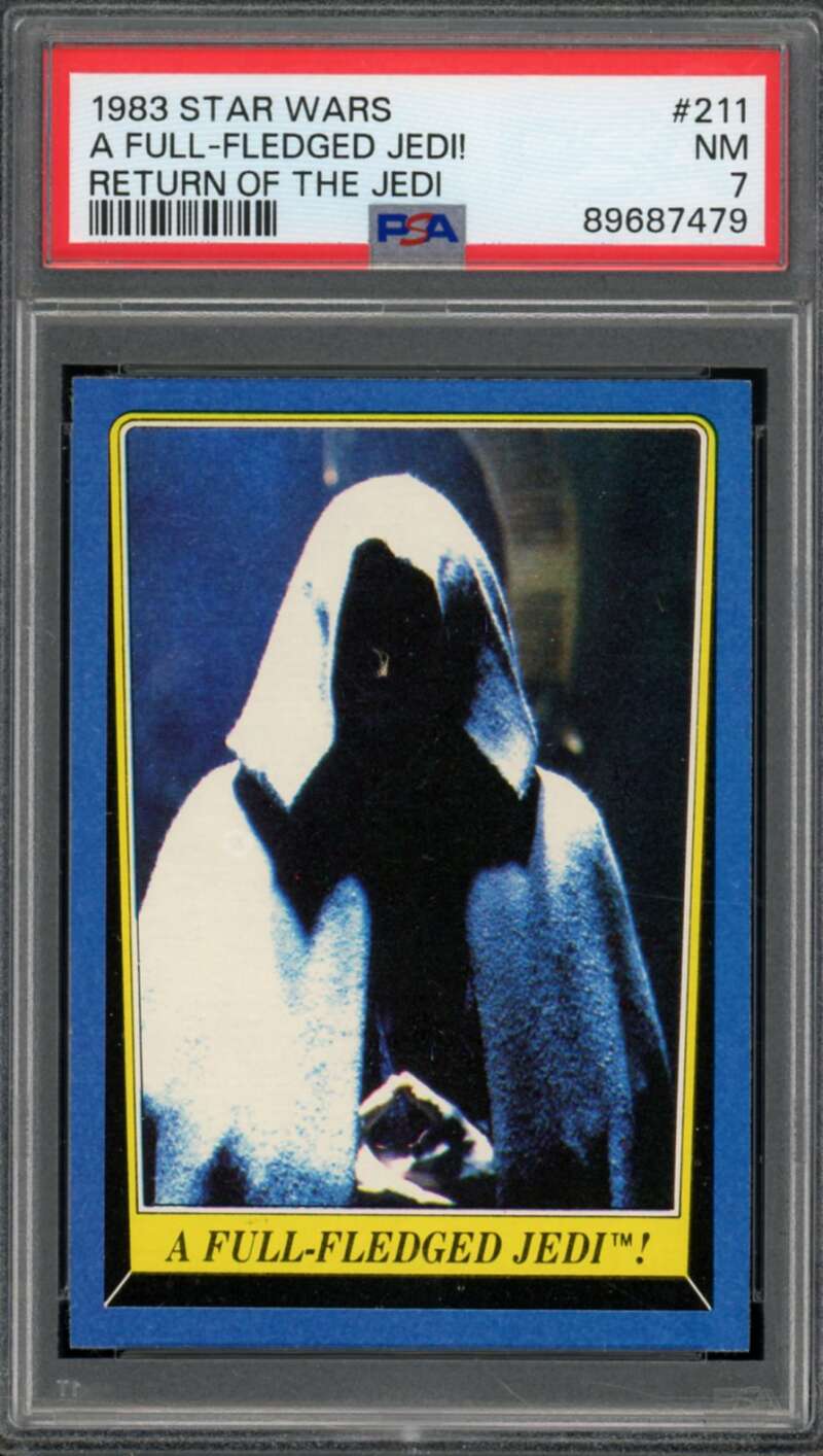 A Full-Fledged Jedi! Card 1983 Star Wars Return Of The Jedi #211 PSA 7 Image 1