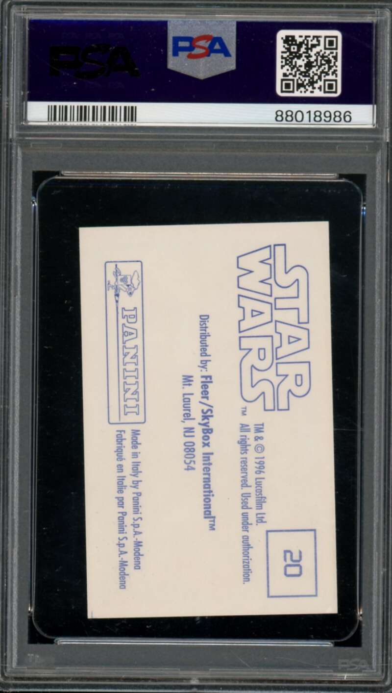 Obi-Wan Kenobi Alec Guinness Card 1996 Skybox Star Wars Stickers #20 PSA 8 Image 2