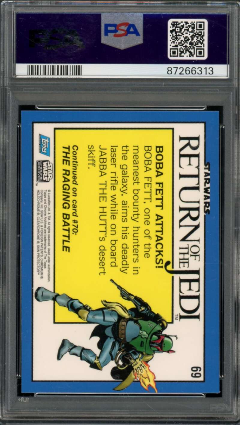 Boba Fett Card 1999 Topps Star Wars Chrome Archives #69 PSA 6 Image 2