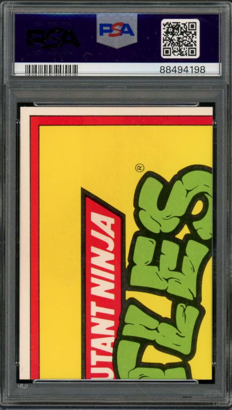 Cowabunga! Teenage Mutant Ninja Turtles Card 1989 Topps Stickers #7 PSA 6 Image 2