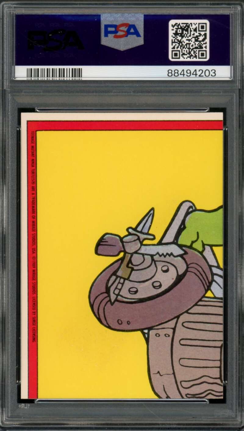 The Shredder Teenage Mutant Ninja Turtles Card 1989 Topps Stickers #5 PSA 6 Image 2