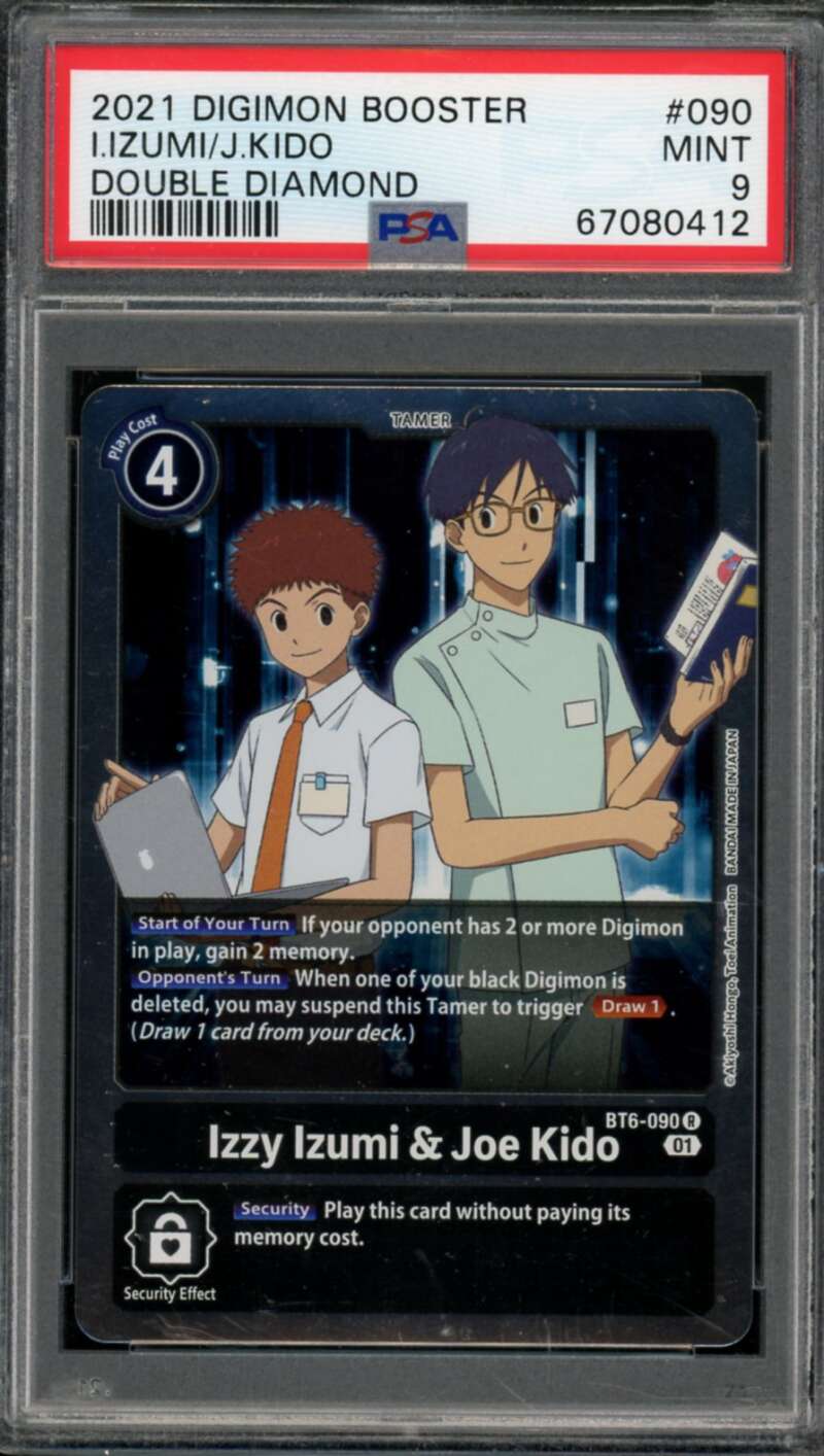 Izumi/Kido 2021 Digimon Booster Double Diamond (pop 1) #090 PSA 9 Image 1