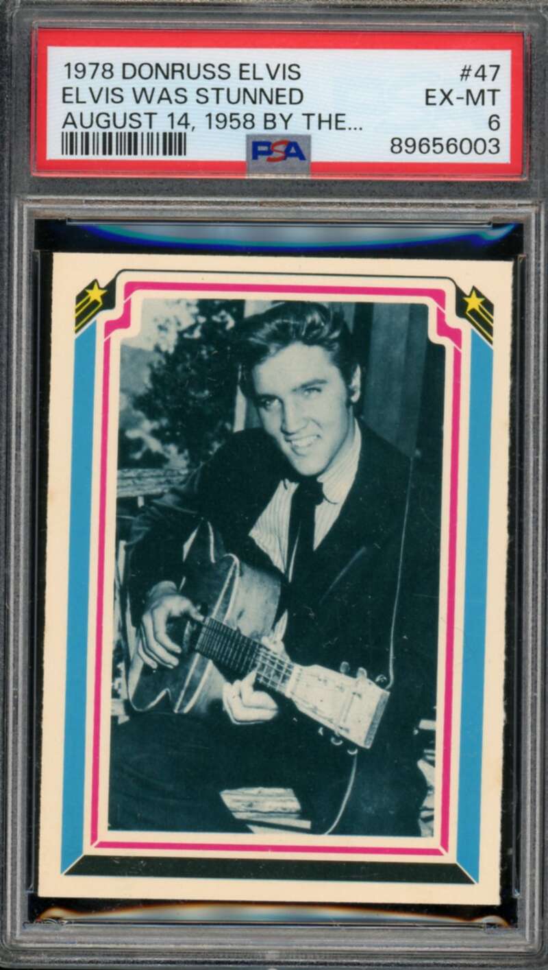 Elvis Presley Card 1978 Donruss #47 PSA 6 Image 1