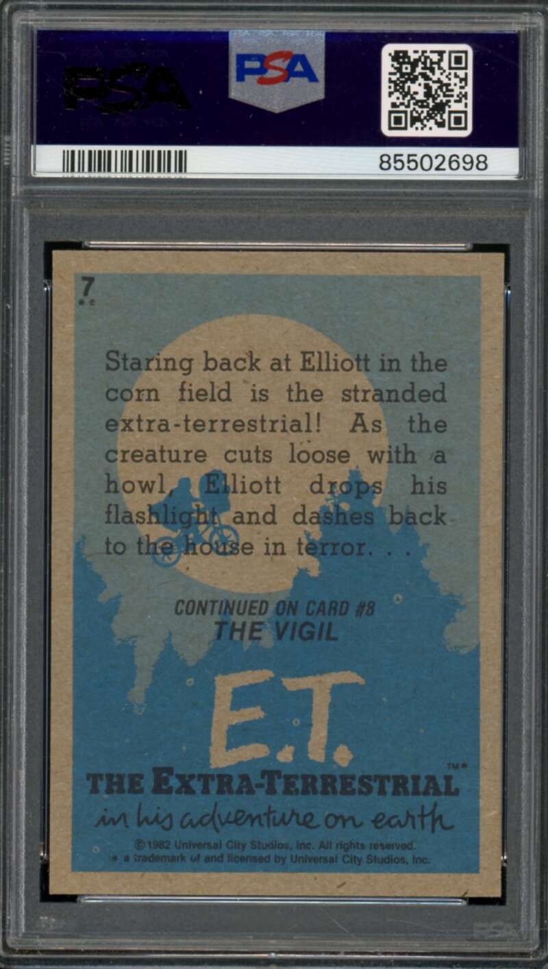 An Alarmed E.T. Card 1982 Topps #7 PSA 9 Image 2