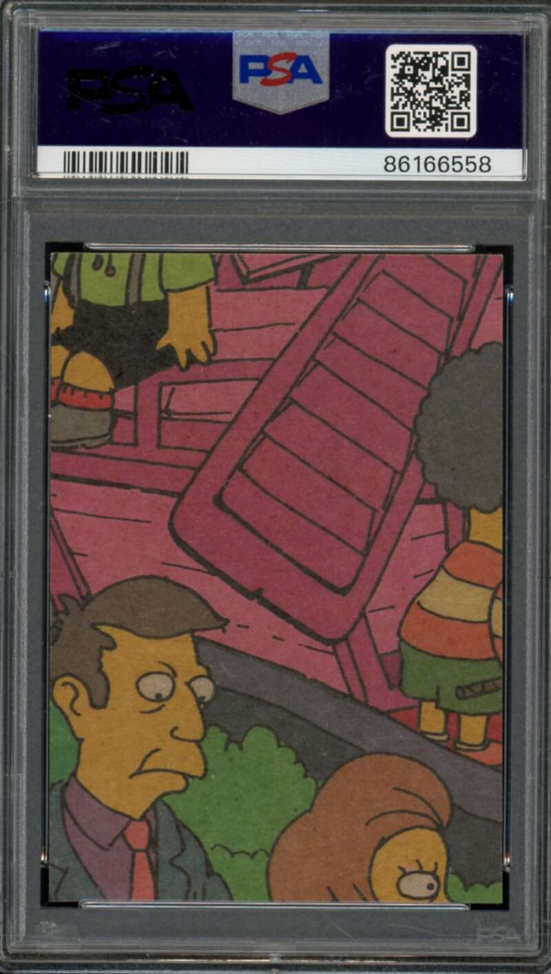 And Don't Come Out Till You Sparkle, Boy! Card 1990 Topps Simpsons #30 PSA 9 Image 2