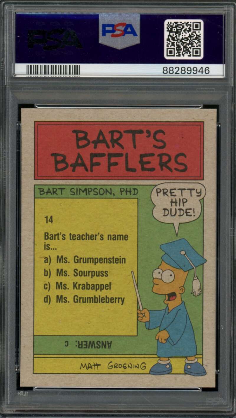 Don't Have A Cow, Man! Card 1990 Topps #33 PSA 8 Image 2