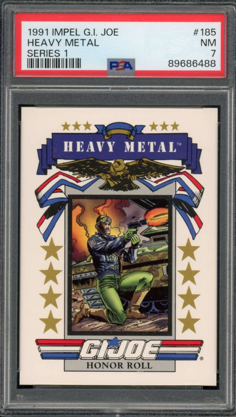 Heavy Metal Card 1991 Impel G.I. Joe #185 PSA 7 Image 1