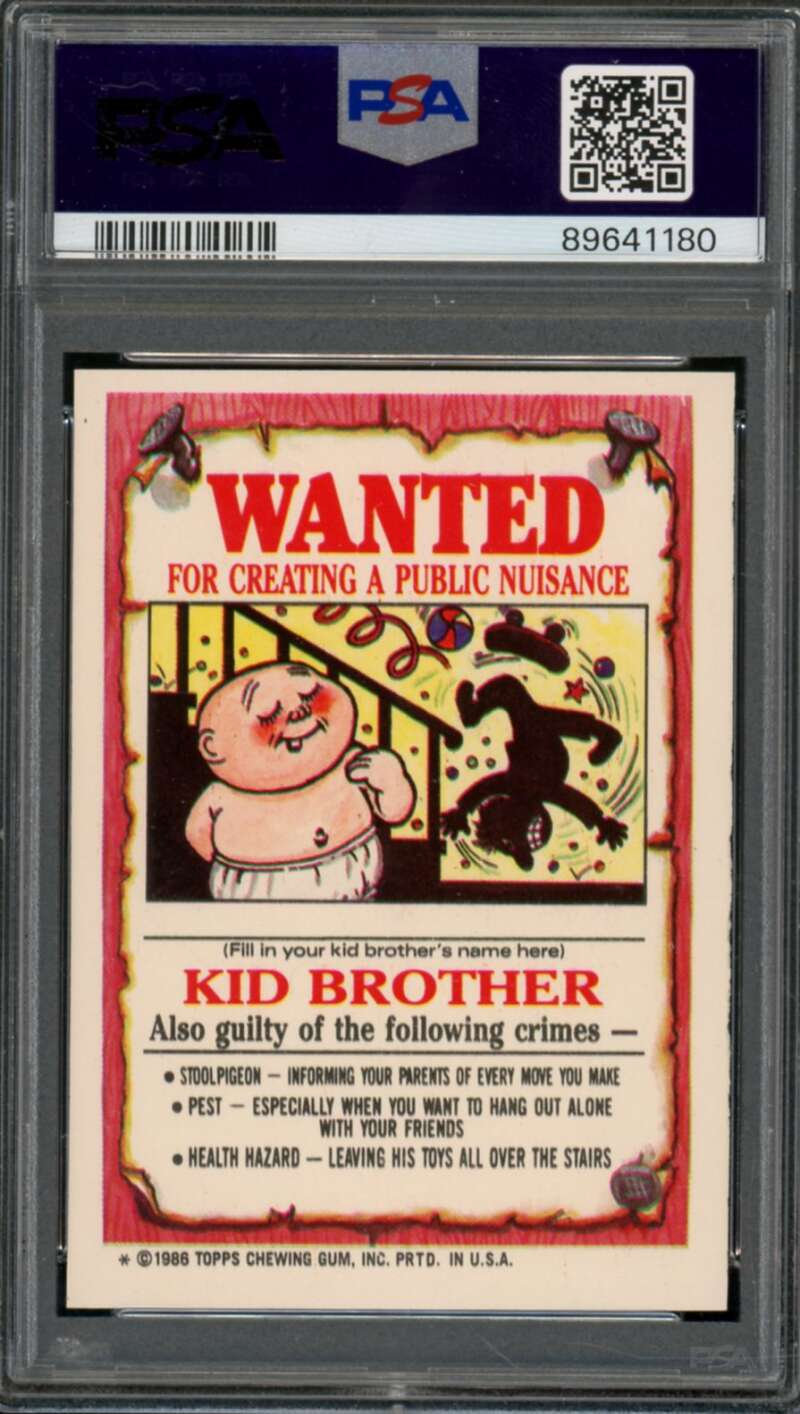 Alice Island Stickers Card 1986 Garbage Pail Kids #113a PSA 8 Image 2