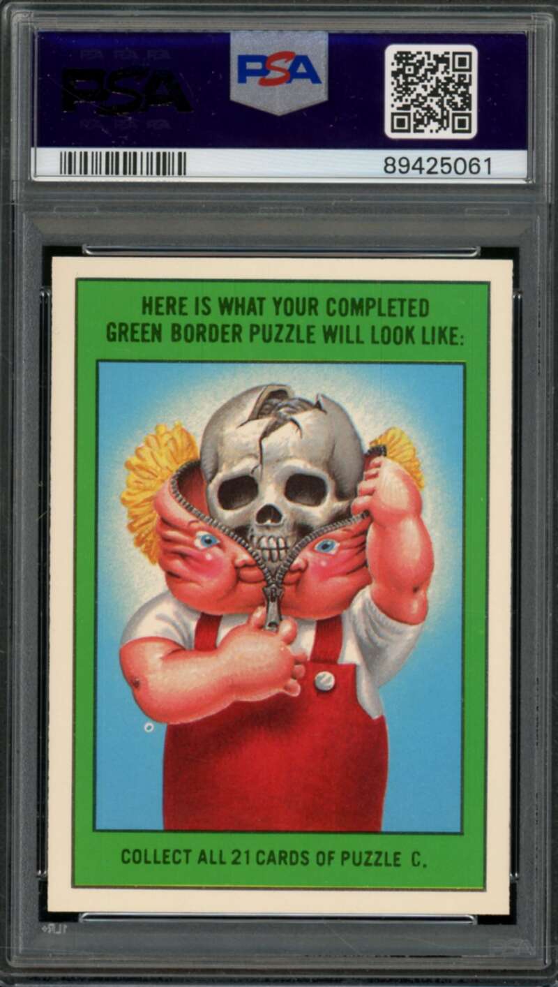 Brett Vet Stickers Card 1986 Garbage Pail Kids #156b PSA 8 Image 2