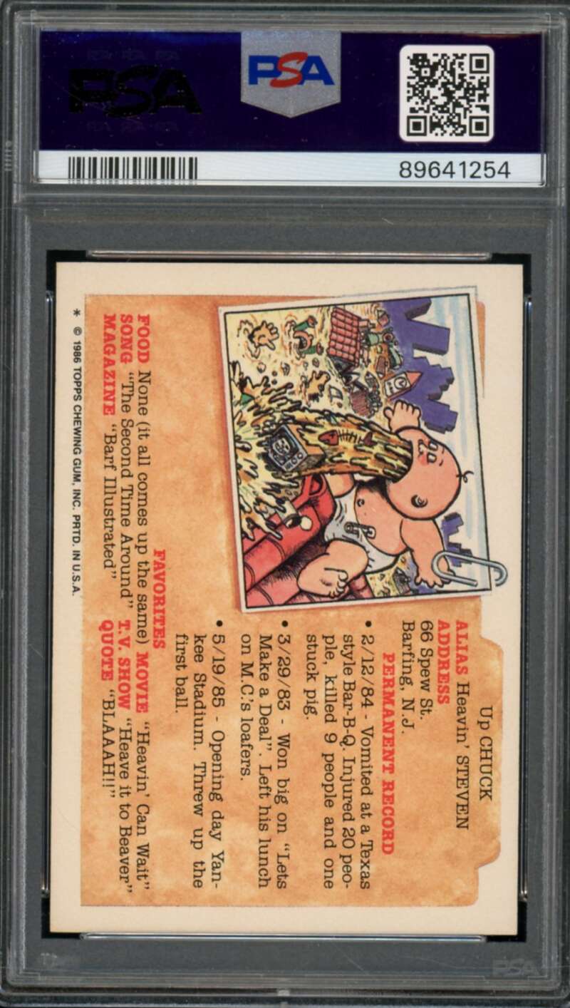 Brenda Blender Stickers Card 1986 Garbage Pail Kids #189a PSA 8 Image 2