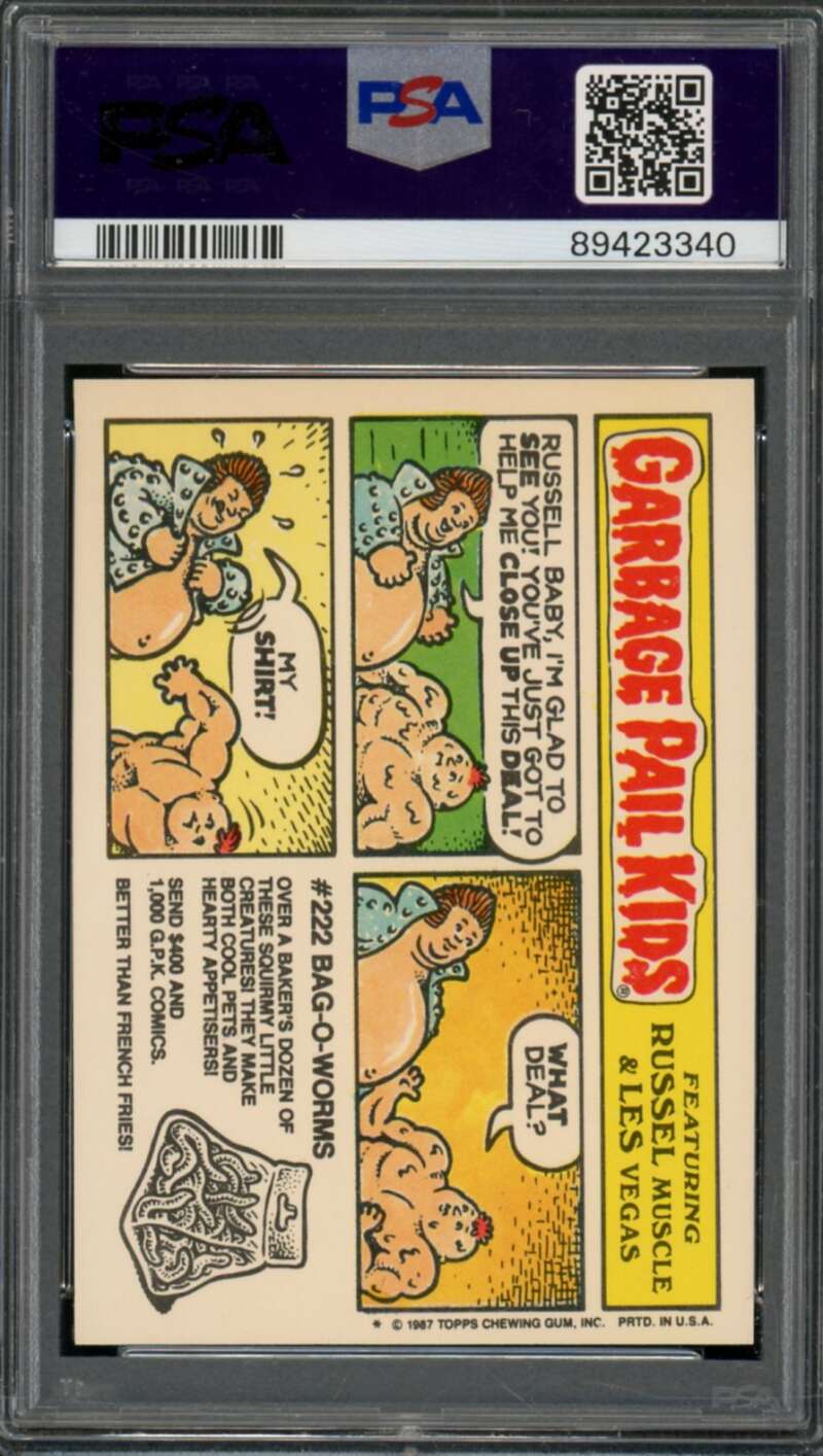 Corrina Corona Stickers Card 1987 Garbage Pail Kids #300a PSA 8 Image 2