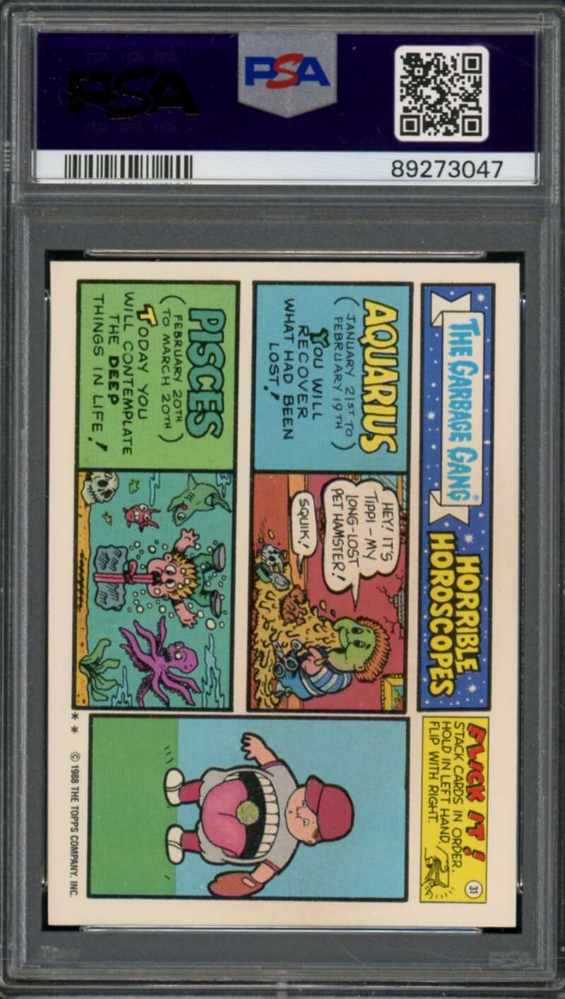 Mal Practice Stickers Card 1988 Garbage Pail Kids #595a PSA 8 Image 2