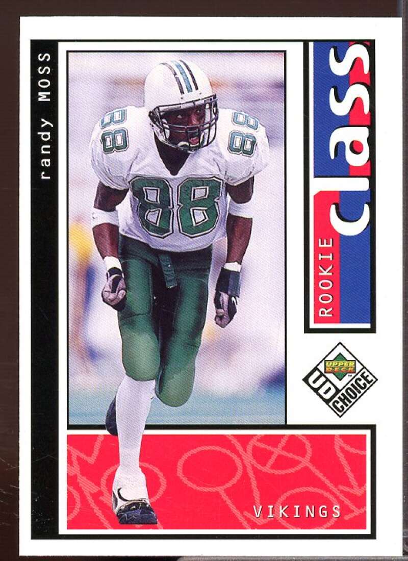 Randy Moss Rookie Card 1998 UD Choice #200  Image 1