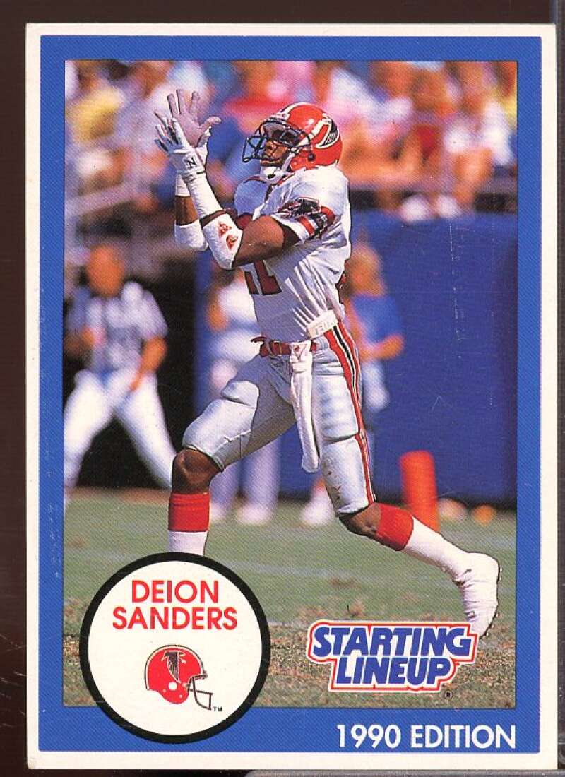 Deion Sanders 90E Card 1990 Kenner Starting Lineup Cards #46A  Image 1