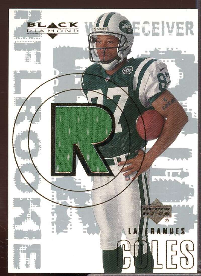 Laveranues Coles JSY Rookie Card 2000 Black Diamond #177  Image 1