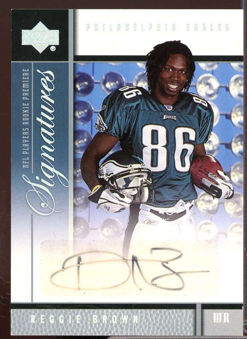 Reggie Brown Rookie Card 2005 Upper Deck Rookie Premiere Autographs #RSRE  Image 1