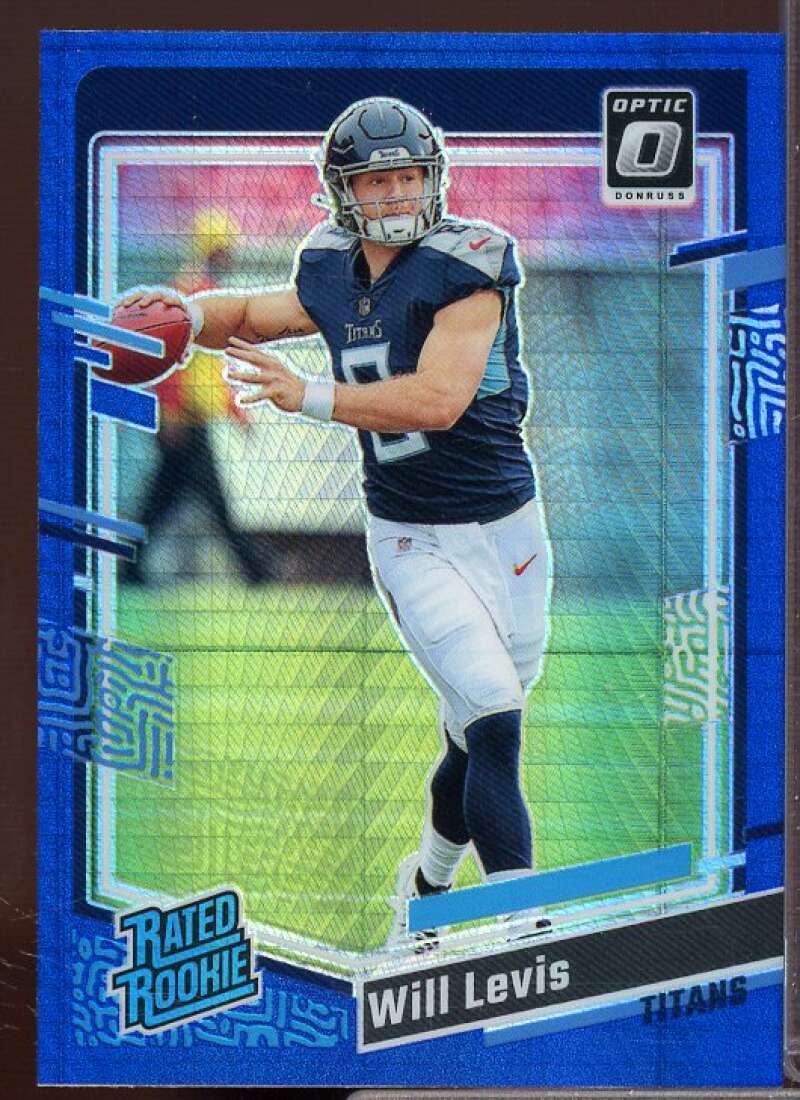 Will Levis Rookie Card 2023 Donruss Optic Blue Hyper #298  Image 1