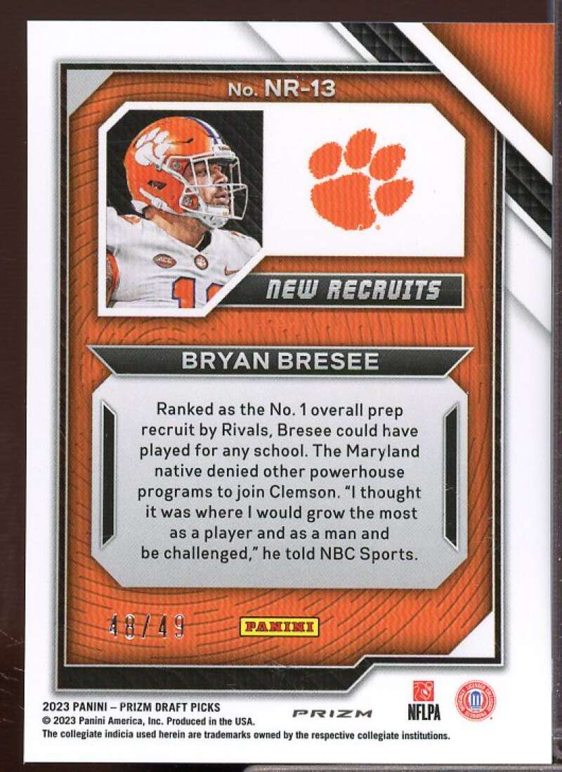 Bryan Bresee Rookie 2023 Panini Prizm Draft Picks New Recruits Gold Flash #13  Image 2