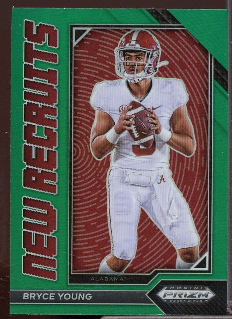 Bryce Young Rookie Card 2023 Panini Prizm Draft Picks New Recruits Green #1  Image 1